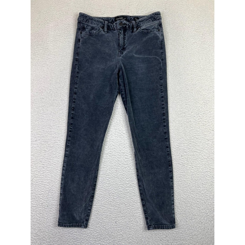 Lucky Brand Ava Super Skinny Jeans Womens 8/29 Charcoal Mid Rise Stretch Denim